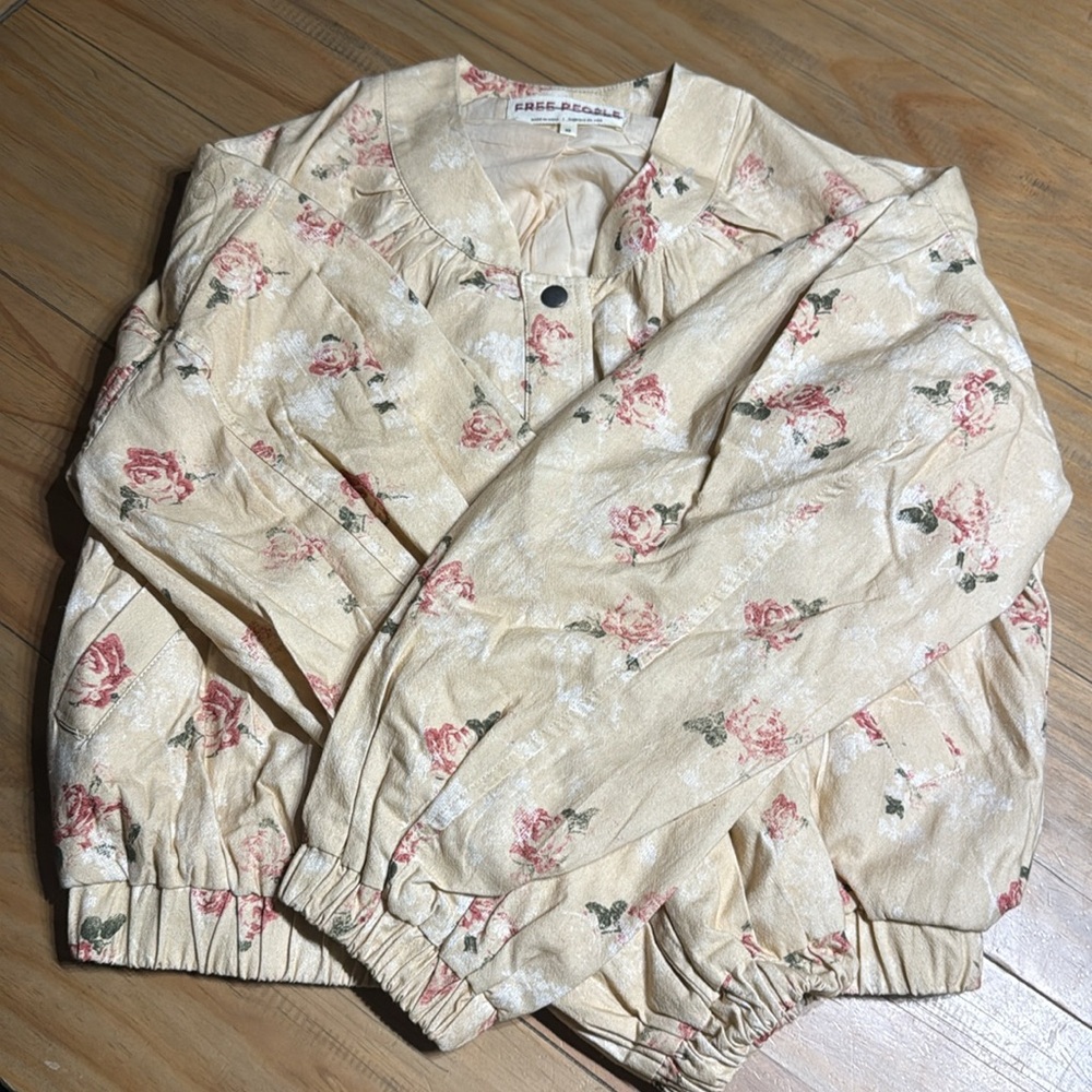 Free People Rory Floral Bomber Jacket - Picture 11 of 13